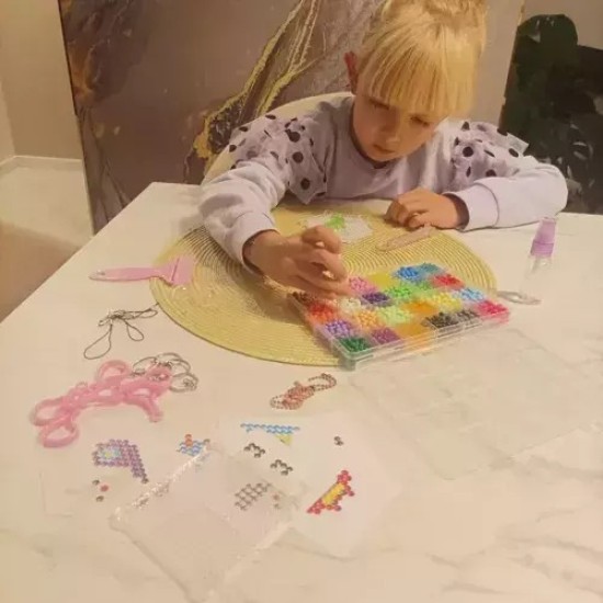 Σετ πλαστικές Χάντρες Νερού Για Κατασκευές Με 2.800 Xάντρες σε 24 Xρώματα, 19x13x2 cm 22869