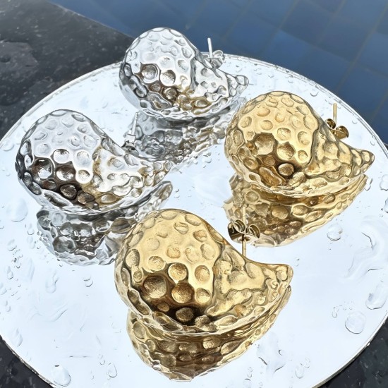 Σκουλαρίκια από ανοξείδωτο ατσάλι με επιχρύσωση 18 καρατίων "Teardrops", Celestria 87432-0	