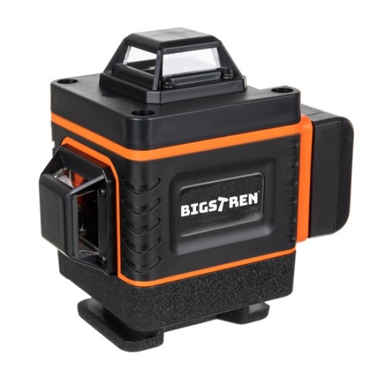 Αυτορυθμιζόμενο Γραμμικό Αλφάδι Laser Πράσινης Δέσμης με Εύρος Εργασίας 25m-Bigstren 18763 Με 2 Μπαταριες 323ο-18763