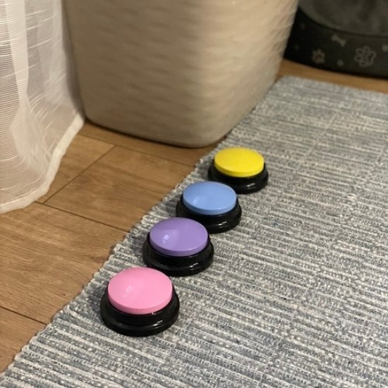 Κουμπιά ηχογράφησης  για εκπαίδευση σκύλου σε φωνητικές εντολές. 4 χρωματιστά  Purlov 24615