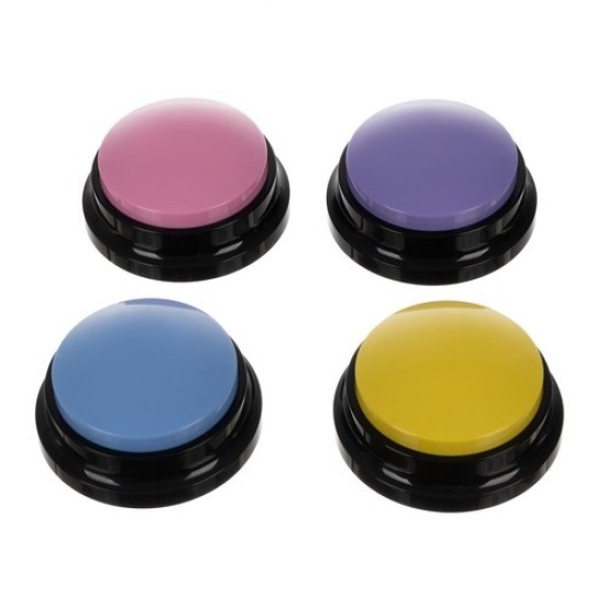 Κουμπιά ηχογράφησης  για εκπαίδευση σκύλου σε φωνητικές εντολές. 4 χρωματιστά  Purlov 24615