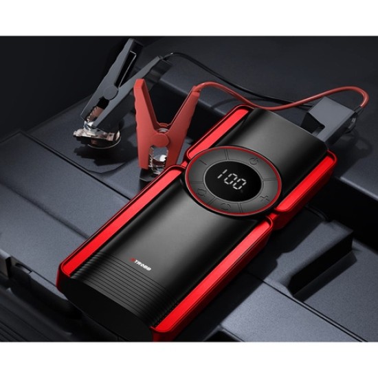 Φορητός Φορτιστής Μπαταρίας Αυτοκινήτου & Τρόμπα Αυτοκινήτου & Φακός  10000mAh 12V, 24.5x10x4.5 cm - Xtrobb  24612