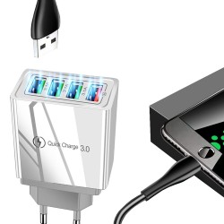  Φορτιστής 4 Θυρών USB με Γρήγορη Φόρτιση 3.0-06262