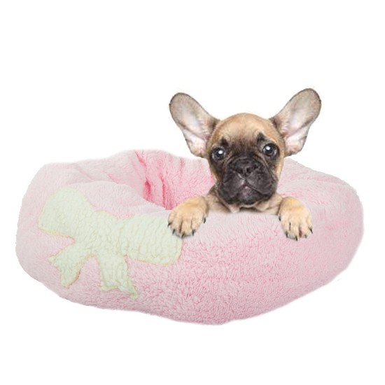 Κρεβάτι Μικρών Κατοικιδίων Βελούδινης Υφής Silky Pet Ροζ Αποσπώμενο Μαξιλάρι 35cm- 19344_R