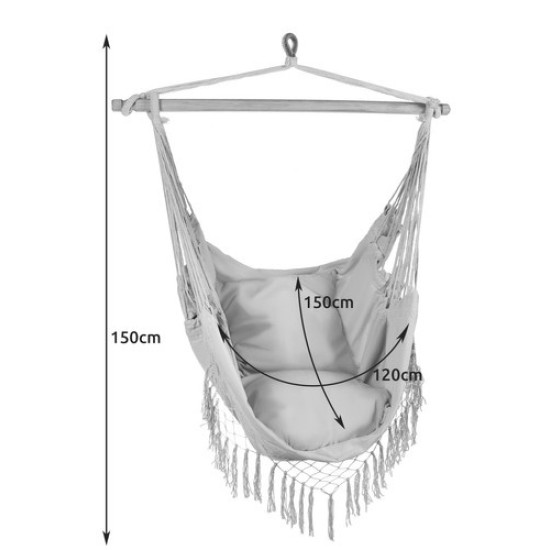 Αιώρα - Βραζιλιάνικη πολυθρόνα γκρι Gardlov 23671 23671 17p-23671