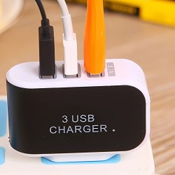 Ταχυφορτιστης 5w 3χusb γρήγορη φόρτιση 3.0- 06342