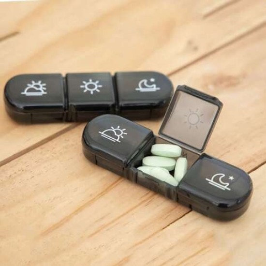 Εβδομαδιαία Θήκη Χαπιών 21 Θέσεις Μαύρο Διαφανές 22-24287