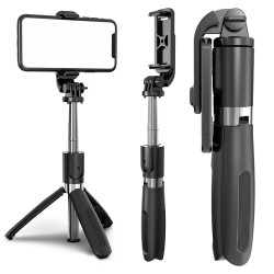  Selfie Stick με Τρίποδο, Τηλεσκοπική Βάση και Ασύρματο Χειριστήριο Bluetooth-04124