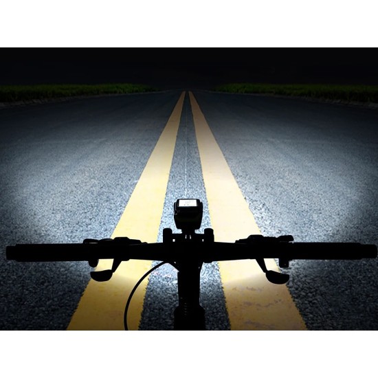 Ποδηλατικό Φωτιστικό LED 3-σε-1 με Ασύρματο Υπολογιστή και Κόρνα-14480_Z