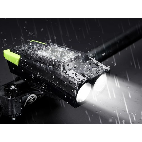 Ποδηλατικό Φωτιστικό LED 3-σε-1 με Ασύρματο Υπολογιστή και Κόρνα-14480_Z