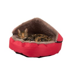 Κρεβάτι  κατοικιδίων  Red με θόλο 54cm διάμετρος 13cm ύψος Εσωτερικό μπεζ ανοιχτ;o 11p- 19374_CZE
