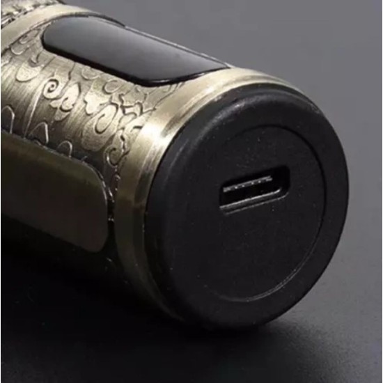 Επαναφορτιζόμενη Κουρευτική Μηχανή χρυσή από ατσάλι με ένδειξη μπαταρίας-00019590