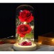 Αιώνιο Τριαντάφυλλο σε Γυάλινη Θήκη με LED Φωτισμό - Κόκκινο-26106