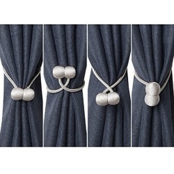 Διακοσμητικοί Μαγνητικοί Κρίκοι για Κουρτίνες σε Γκρι Χρωμα-110-01848_SZ