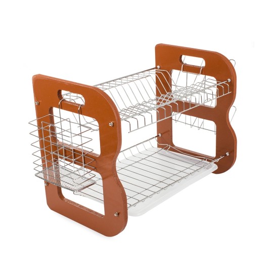 Διώροφο Ξύλινο Στεγνωτήριο Πιάτων 70-07110