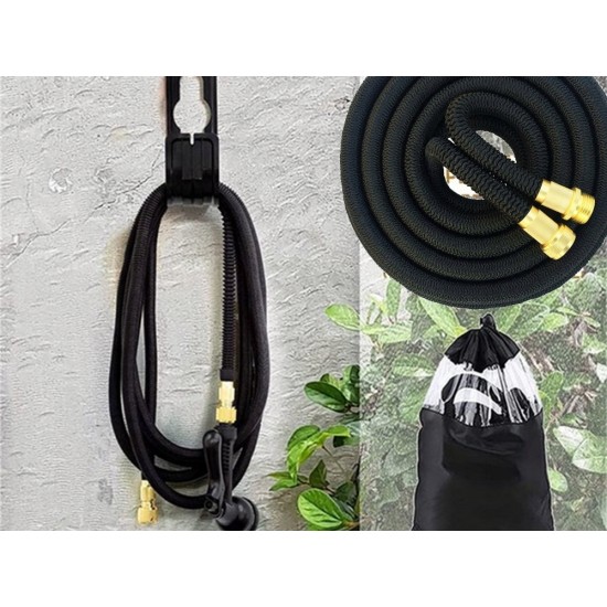Επεκτεινόμενο Λάστιχο Κήπου 15m +Πιστόλι Ποτίσματος+ Συνδέσμους+Γάντζο και Τσάντα-10p-24394