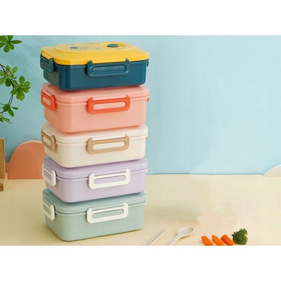 Φαγητοδοχείο Lunchbox με Διαχωριστικά και Μαχαιροπίρουνα Πρασινο 22-07326Π