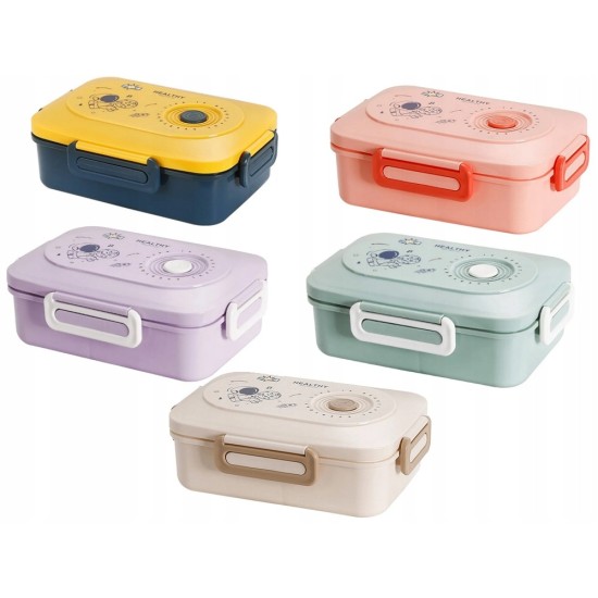 Φαγητοδοχείο Lunchbox με Διαχωριστικά και Μαχαιροπίρουνα Πρασινο 22-07326Π