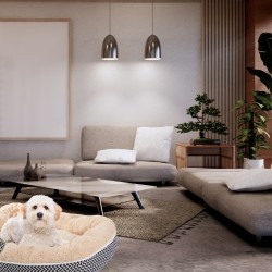 Πολυτελές Κρεβάτι Σκύλου με Αποσπώμενο Μαξιλάρι 66-19478_W