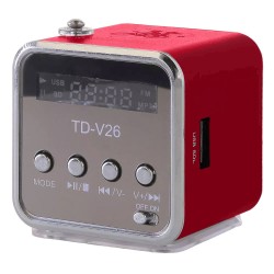 Φορητό Ασύρματο Ηχείο με FM Ραδιόφωνο, LED, Bluetooth και Υποδοχή microSD Κόκκινο-34-06211_CZE