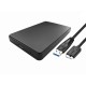 Θήκη δίσκου HDD-SSD 2,5" Usb 3.0 Sata Μαύρο-220-06223