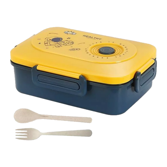 Φαγητοδοχείο Lunchbox με Διαχωριστικά και Μαχαιροπίρουνα Πρασινο 22-07326Π