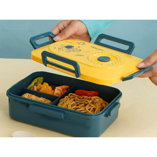 Φαγητοδοχείο Lunchbox με Διαχωριστικά και Μαχαιροπίρουνα Πρασινο 22-07326Π