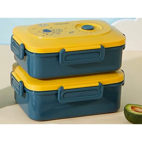 Φαγητοδοχείο Lunchbox με Διαχωριστικά και Μαχαιροπίρουνα Πρασινο 22-07326Π