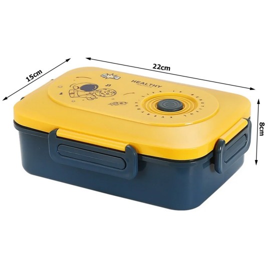 Φαγητοδοχείο Lunchbox με Διαχωριστικά και Μαχαιροπίρουνα Πρασινο 22-07326Π