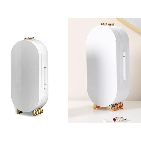 Λευκός Πτυσσόμενος Οργανωτής Κοσμημάτων με Καθρέφτη 280-24246_B