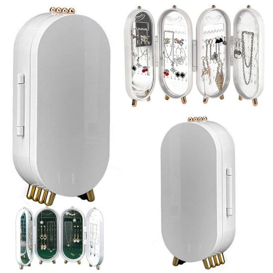 Λευκός Πτυσσόμενος Οργανωτής Κοσμημάτων με Καθρέφτη 280-24246_B