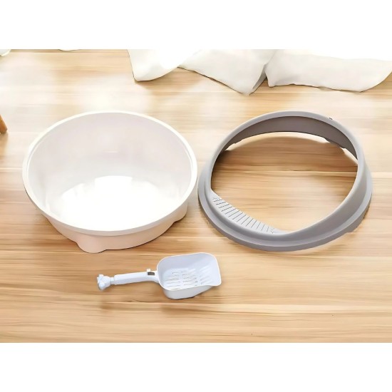 Ανοιχτή Τουαλέτα Γάτας με Υψηλό Περιμετρικό Τοίχωμα και Φτυάρι 54-19466