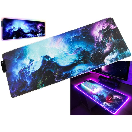 Gaming Mousepad 80x30cm με Φωτισμό LED RGB – Αντιολισθητικό – Αδιάβροχο  5p-06268
