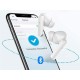 Ασύρματα Ακουστικά In-Ear με Μικρόφωνο & LED Θήκη Φόρτισης Λευκό 7– 06355_B 