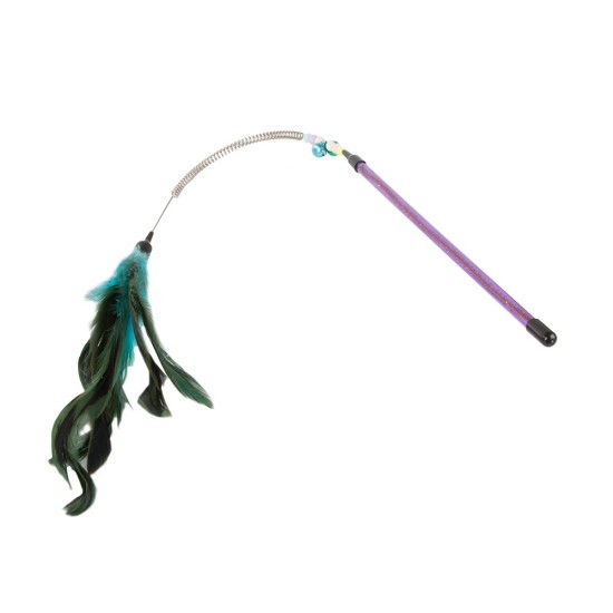 Παιχνίδι για Γάτες – Καλάμι με Πολύχρωμα Φτερά  055-19424