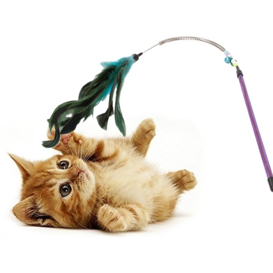 Παιχνίδι για Γάτες – Καλάμι με Πολύχρωμα Φτερά  055-19424