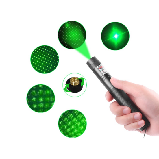 Ισχυρός Laser Pointer Πράσινης Δέσμης με Επαναφορτιζόμενη Μπαταρία & Φορτιστή 45p-08338