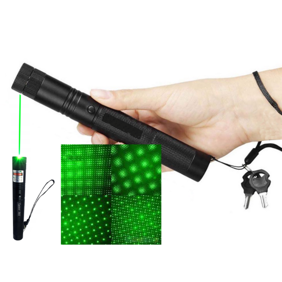Ισχυρός Laser Pointer Πράσινης Δέσμης με Επαναφορτιζόμενη Μπαταρία & Φορτιστή 45p-08338