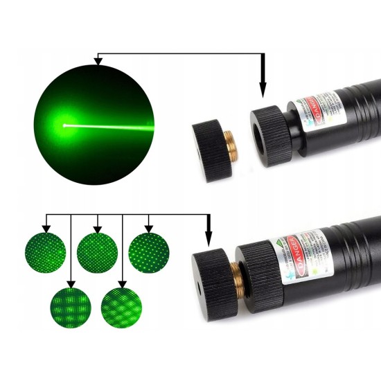 Ισχυρός Laser Pointer Πράσινης Δέσμης με Επαναφορτιζόμενη Μπαταρία & Φορτιστή 45p-08338