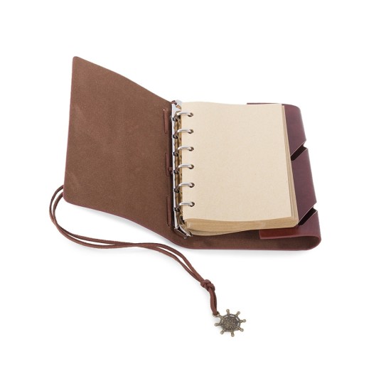 Χειροποίητο Vintage Ημερολόγιο Ταξιδιού – Retro Notebook με Οικολογικό Δέρμα – 70 Σελίδες – 170p-14237_Z