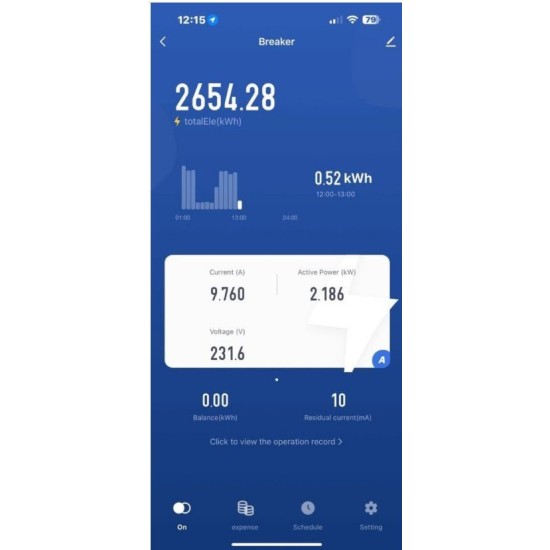 Smart Μονοφασικός Μετρητής Κατανάλωσης Ρεύματος με Προστασία Υπέρτασης, Υπότασης & Υπερφόρτωσης – Online Παρακολούθηση μέσω Εφαρμογής – Sprint |11p-36783