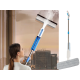 Σφουγγαρίστρα με Ψεκασμό 2 σε 1 – Για Πατώματα και Τζάμια, με 3 Πανάκια Μικροϊνών και Εξάρτημα Καθαρισμού Τζαμιών, 124cm, Λευκή 10p-27081