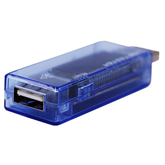 USB Μετρητής Τάσης και Ρεύματος με Οθόνη LCD – Voltmeter Ammeter, Μέτρηση mAh & Χρόνου, Reset, Μπλε 26p-6282