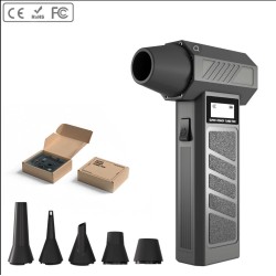 Turbo Ασύρματο Πιστόλι Καθαρισμού Πεπιεσμένου Αέρα 130000rpm με LED Οθόνη – Επαναφορτιζόμενο- 5 Ακροφύσια – Sprint 19-8712