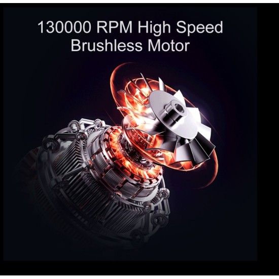 Turbo Ασύρματο Πιστόλι Καθαρισμού Πεπιεσμένου Αέρα 130000rpm με LED Οθόνη – Επαναφορτιζόμενο- 5 Ακροφύσια – Sprint 19-8712