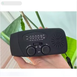 Ραδιόφωνο Έκτακτης Ανάγκης FM/AM/SW – Solar/Δυναμό – Powerbank & Φακός-Μάυρο--95p
