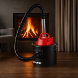 KAMINER Ηλεκτρική Σκούπα Τζακιού και Στάχτης 10L με Ισχυρή Αναρρόφηση, Διπλό Φίλτρο HEPA, Λειτουργία Φυσητήρα και Γάντια 23p-26240