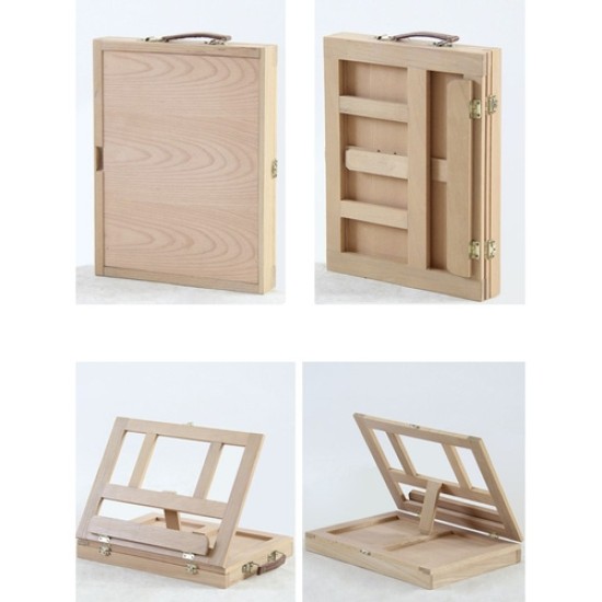 Σετ Ζωγραφικής σε Ξύλινο Βαλιτσάκι 34x26cm MAALEO με Καβαλέτο & 45 Τεμάχια  14p-23863