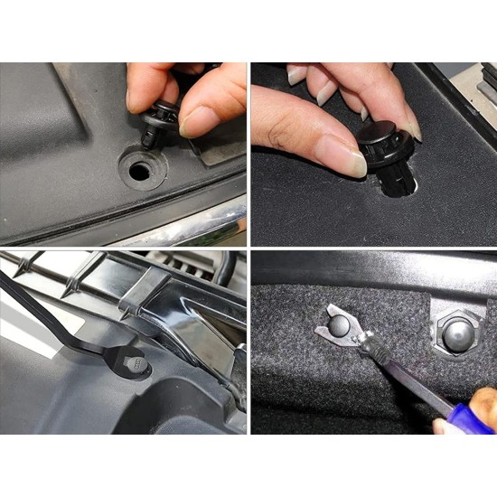 Σετ 620 Τεμαχίων Κλιπς Αυτοκινήτου για Ταπετσαρίες, Προφυλακτήρες και Πλαστικά με Οργανωτή 5p-10125