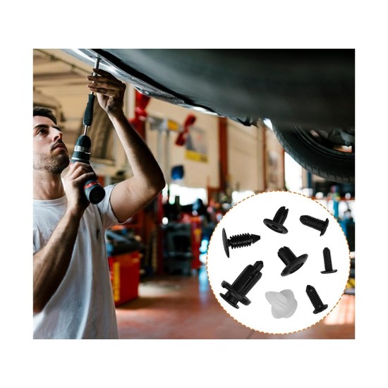 Σετ 620 Τεμαχίων Κλιπς Αυτοκινήτου για Ταπετσαρίες, Προφυλακτήρες και Πλαστικά με Οργανωτή 5p-10125